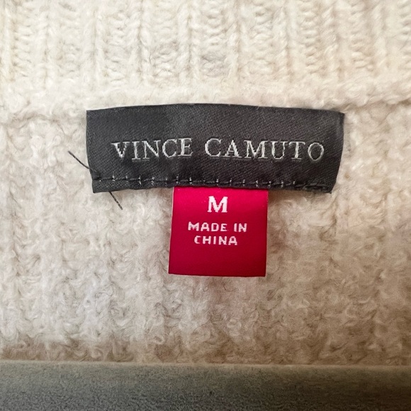 Vince Camuto Cream V-Neck Sweater Vest - Picture 2 of 3